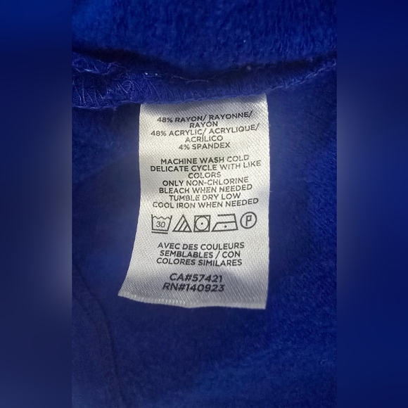 Lou & Grey Cobalt Blue Signaturesoft Sweatshirt Size L, VGUC - Picture 4 of 6
